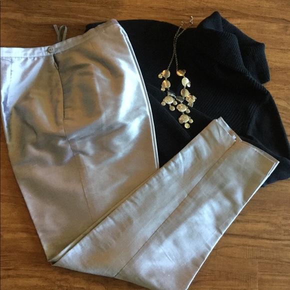 SilkLand Pants - SilkLand Petite Silver Pants